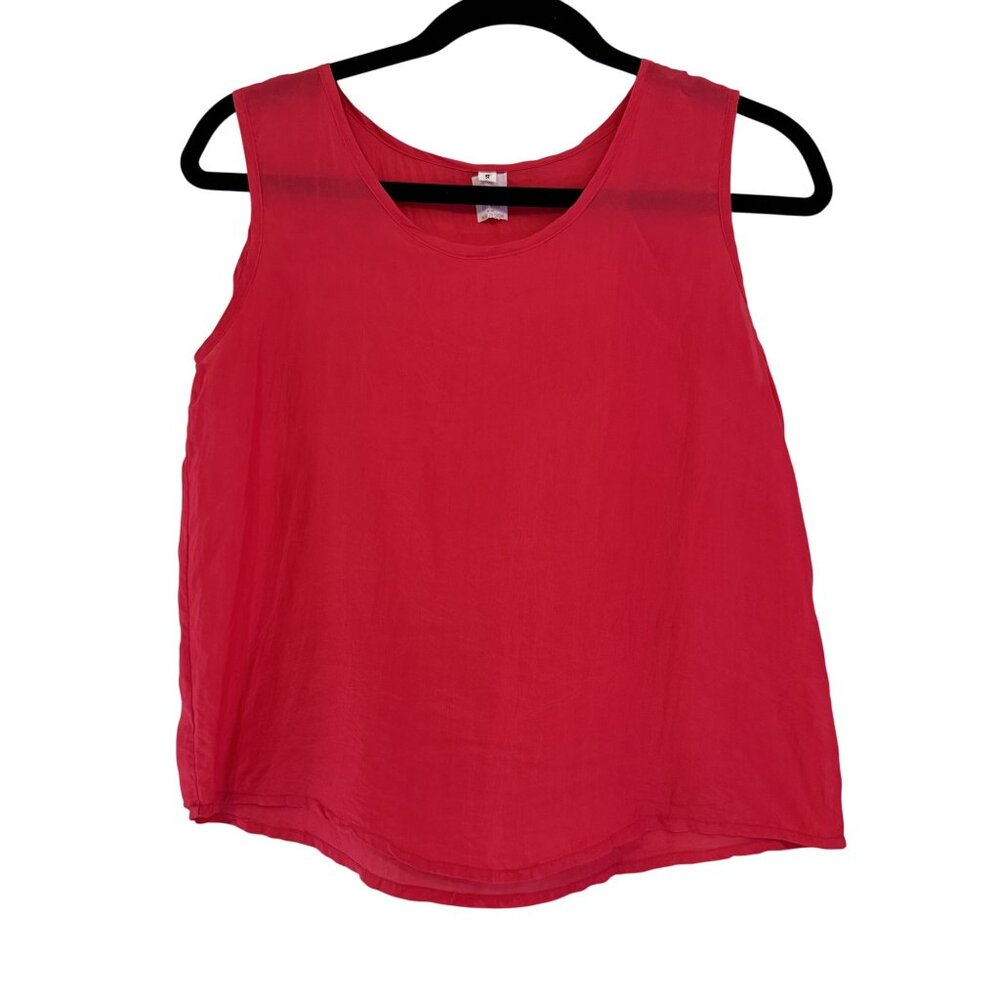 Vintage Insilk Women's 100% Silk Y2K 90s Sleeveless Red Tank Top Size S - Picture 1 of 5